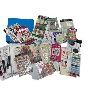Craft Supplies Bundle: Stencils Stickers & Letter Transfers Set